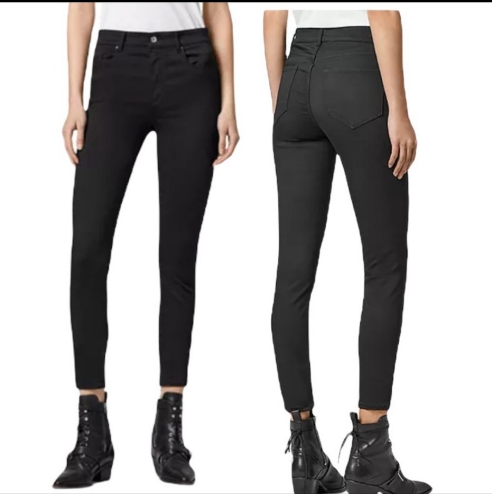 All Saints‎ Eve Lux ankle skinny jean black size 24